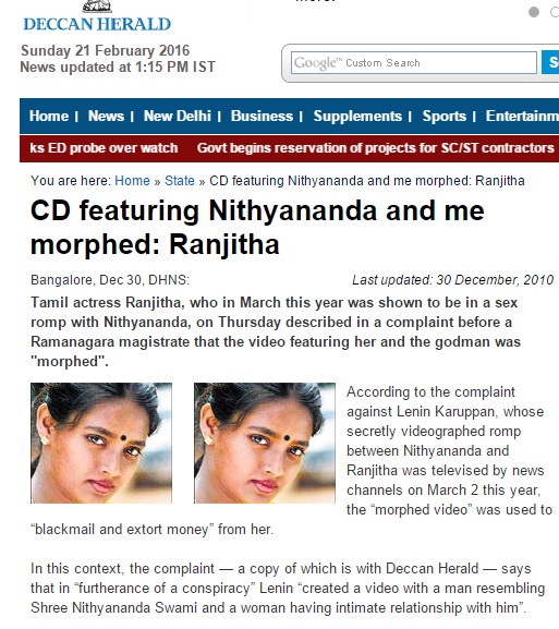 ranjitha says cd morphed