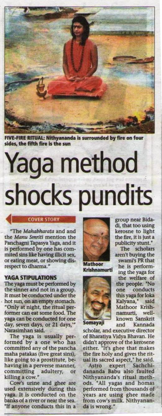 Bangalore Mirror_Jun 16 2010_Pg 6_Yaga methods shock pundits_Bangalore