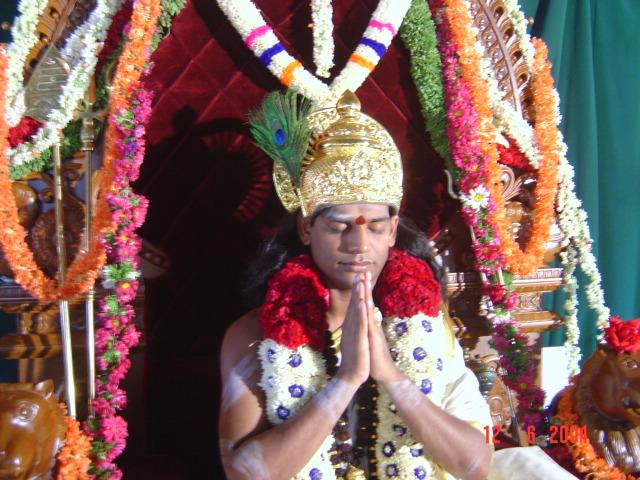 20 - Paramahamsa Sri Nithyananda offered the Kirita, the sacred crown as gifted by Shri Sathya Sai Baba, during the coronation ceremony