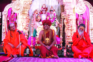 20. With Sri 108 Mahant Swami Narendragiriji, Adhyaksha at Kumbha Mela, Nasik, India, September 2015 and with Dr. Shantivee Mahaswami, Kolada Maha Mahasamsthana