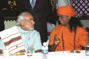 5. H.H. Paramahamsa Nithyananda with the Prime Minister of India, Sri Narendra Modi