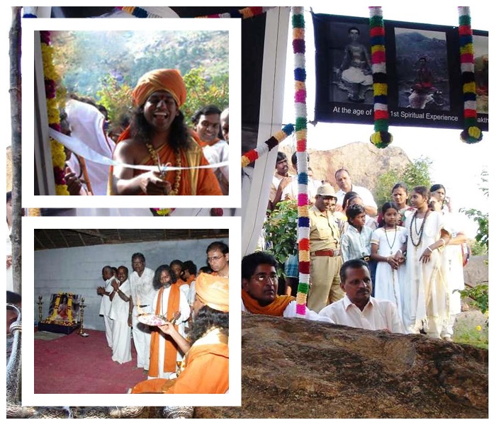 Paramahamsa Nithyananda inaugurates the building in Pavazha Kundru for yoga, meditation, anna daan, puja and spiritual discourses as per the ancient tradition of Sanatana Hindu Dharma , After the inauguration, arati is being offered inside the building at Pavazha Kundru